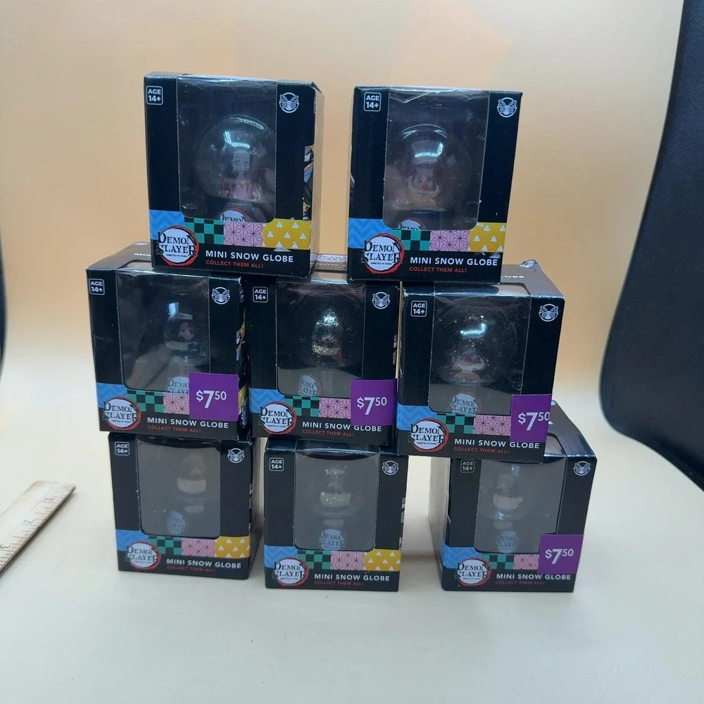 Demon Slayer Kimetsu No Yaiba Mini Snow Globe Blind Box Lot of 8 Culturefly